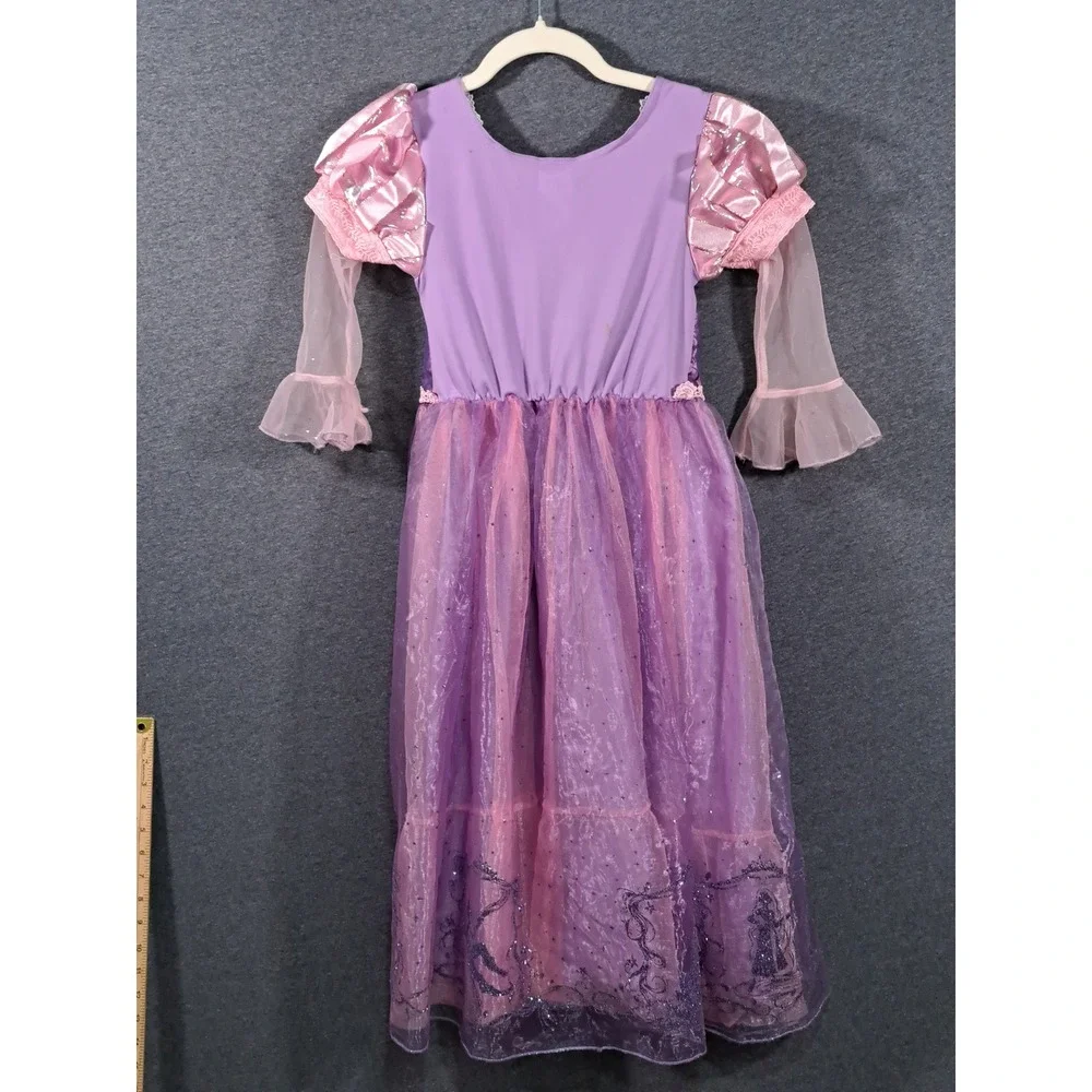 Disney Rapunzel Costume Dress Lot 2 Tangled Princess Purple Pink Kids Size M 7/8